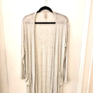Allison Joy Ribbed Open Cardigan L